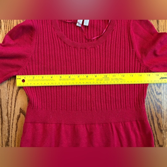 Madison Red Long Sleeve A-Line Dress- Medium - Picture 6 of 6